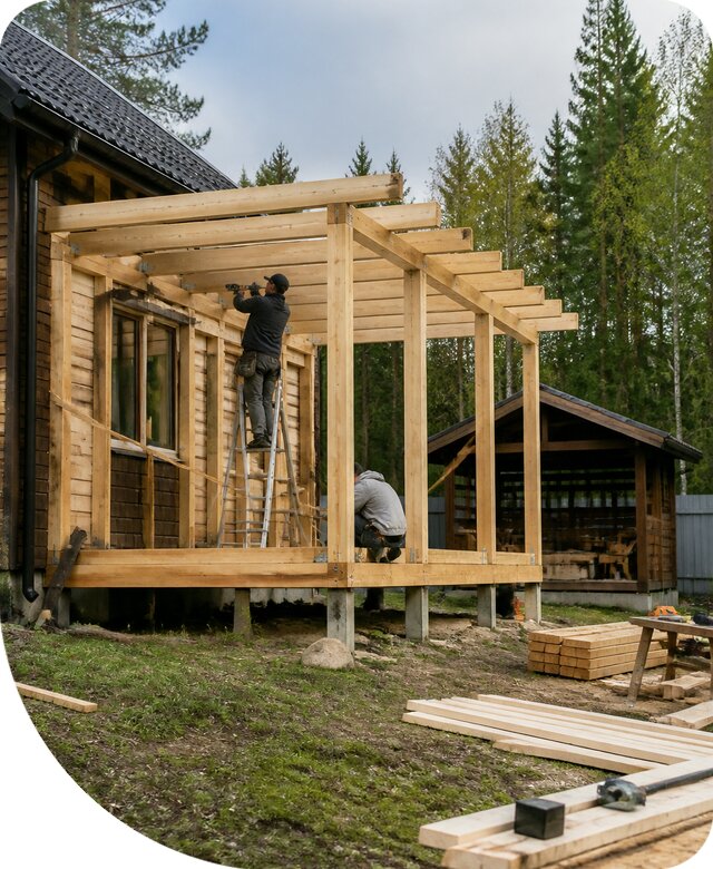 Строительство пристроек и построек на участке в Череповце
