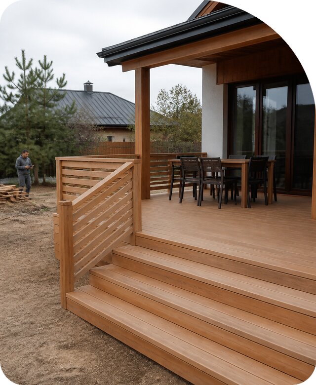 Терраса из лиственницы в Череповце от 6644 р под РадиДОМА-Чрп
